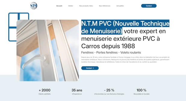 NTM expert en menuiserie extérieure PVC carros
